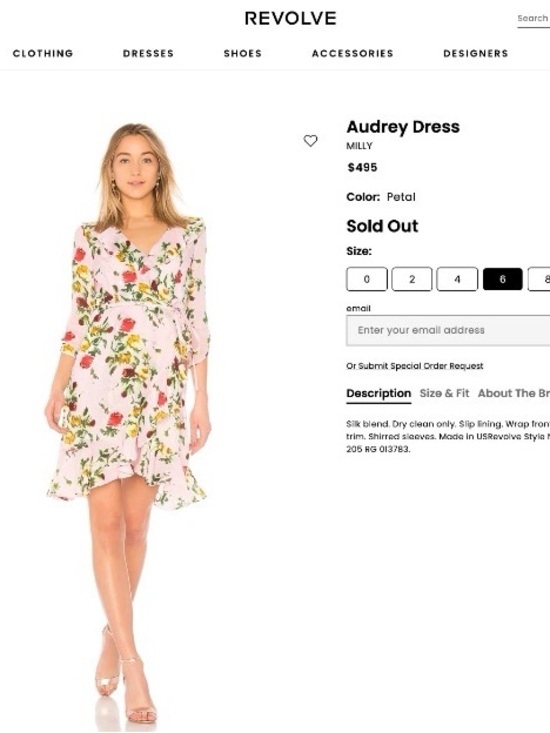 Milly of New York Light Blue Floral Wrap Midi Dress with Yellow & Red Roses - Picture 2 of 15